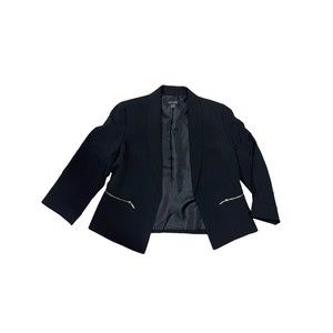 Black Label by Evan Picone Women's Size 16 Blazer Black Lined Long Sleeves